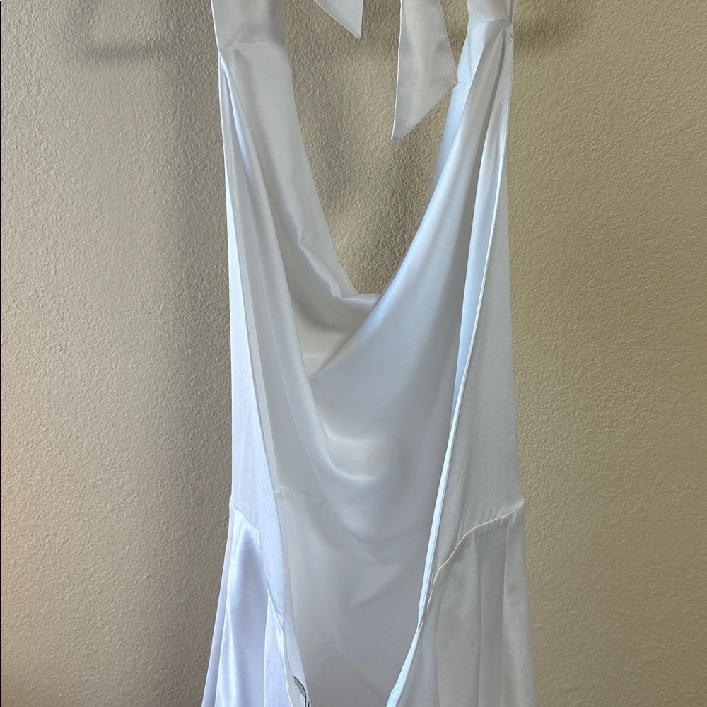 Abercrombie & Fitch Cream Halter Dress Women’s Size XL - Picture 6 of 8